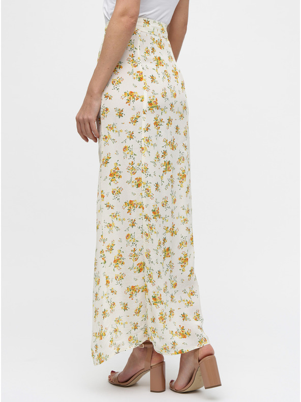 Miss Selfridge Cremefarbener geblümter Maxirock mit Schlitzen Miss Selfridge