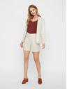 Vero Moda Beige gestreifte Shorts mit hoher Taille VERO MODA Gally