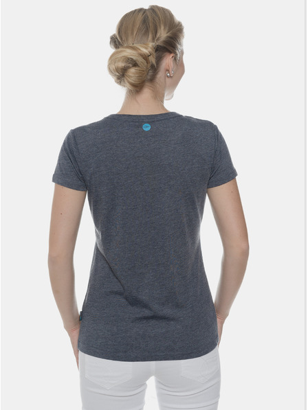 Sam 73 Dunkelblaues bedrucktes T-Shirt für Frauen SAM 73