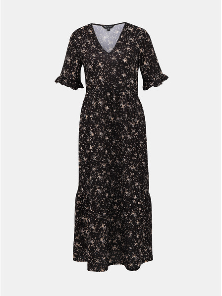 Miss Selfridge Schwarz gemustertes Maxikleid Miss Selfridge