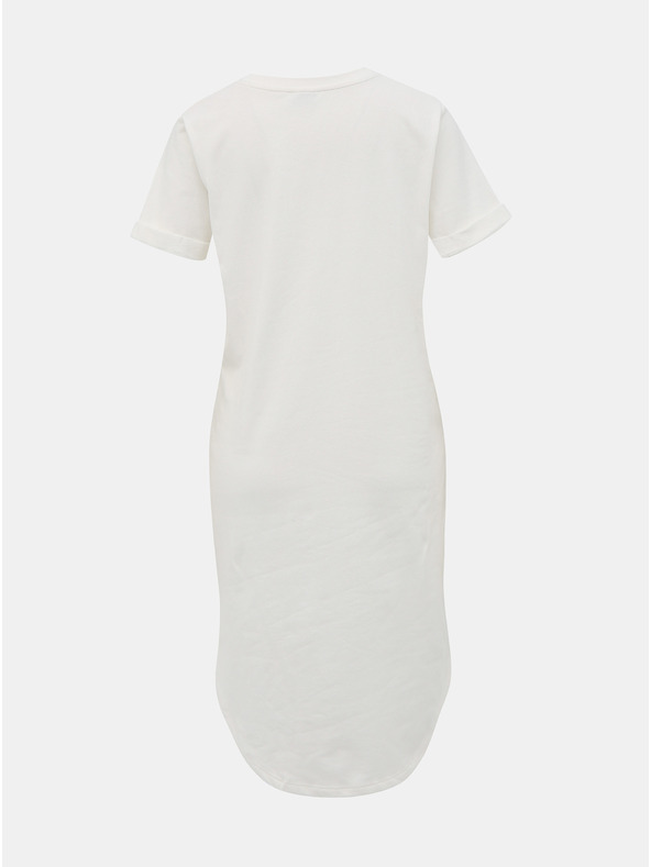 Jacqueline de Yong Weißes Sweatshirt-Basiskleid JDY Ivy