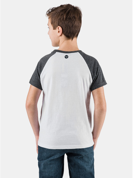 Sam 73 Weißes bedrucktes T-Shirt für Jungen SAM 73