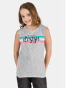 Sam 73 Graues bedrucktes Mädchen-Tank-Top SAM 73