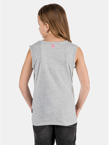 Sam 73 Graues bedrucktes Mädchen-Tank-Top SAM 73