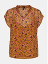 Vero Moda Senffarbene Blumenbluse VERO MODA Vilde