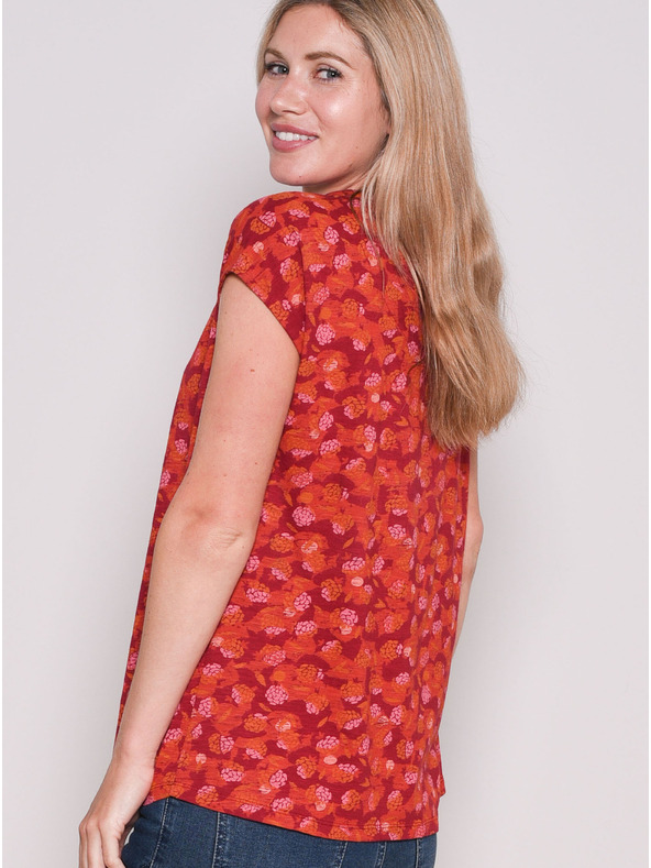 Brakeburn Rot gemustertes T-Shirt Brakeburn