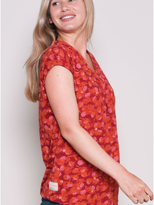 Brakeburn Rot gemustertes T-Shirt Brakeburn