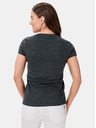 Sam 73 Dunkelgraues Damen-T-Shirt bedruckt mit SAM 73 Penny