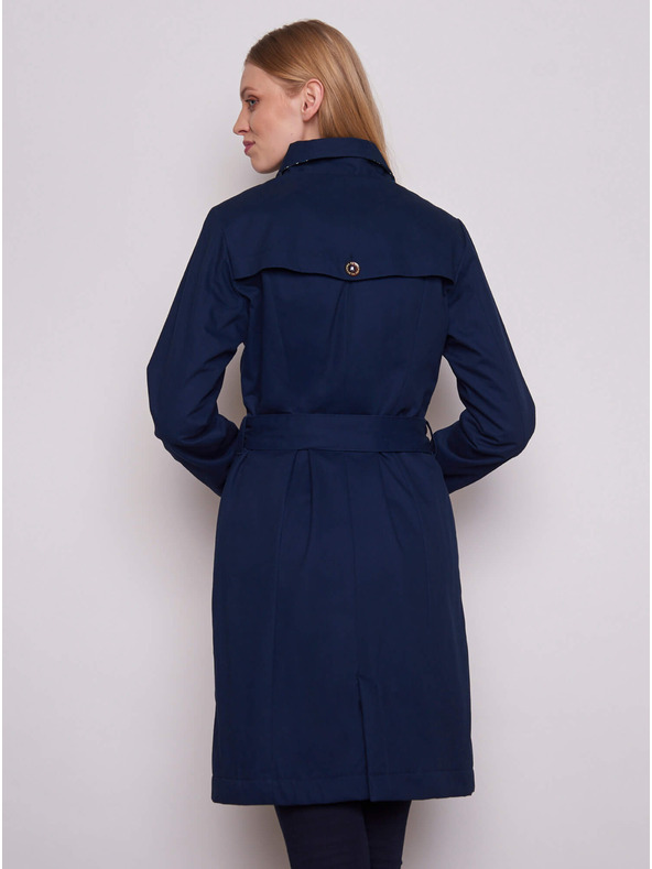 Tranquillo Dunkelblauer isolierter Damen-Trenchcoat Tranquillo
