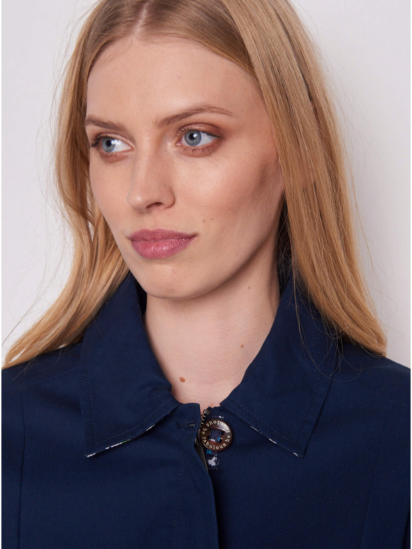 Tranquillo Dunkelblauer isolierter Damen-Trenchcoat Tranquillo