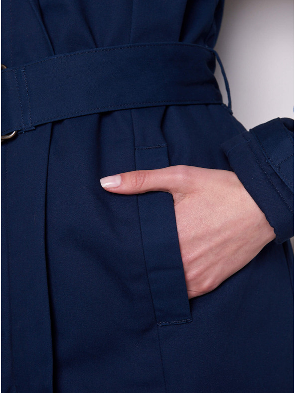 Tranquillo Dunkelblauer isolierter Damen-Trenchcoat Tranquillo