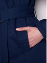 Tranquillo Dunkelblauer isolierter Damen-Trenchcoat Tranquillo