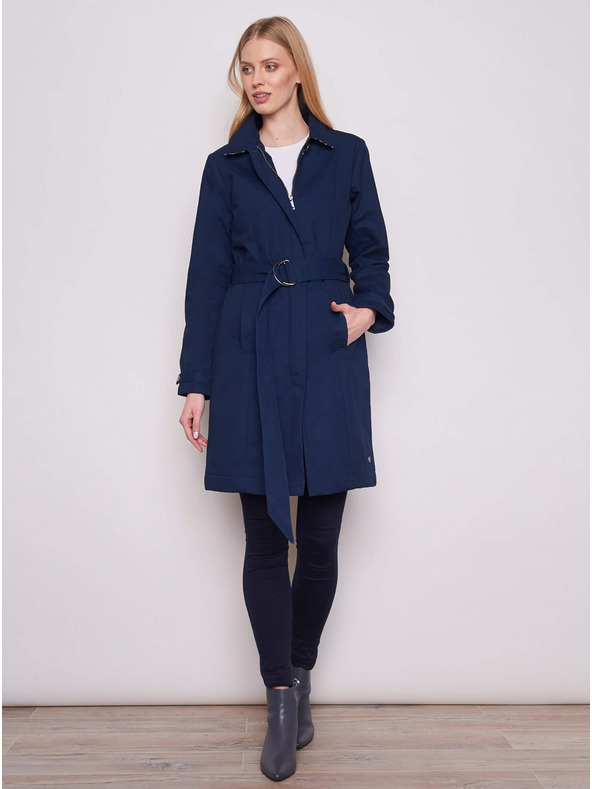 Tranquillo Dunkelblauer isolierter Damen-Trenchcoat Tranquillo