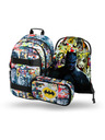 BAAGL  BAAGL 3 SET Skate Batman Comics: Rucksack, Etui, Beutel