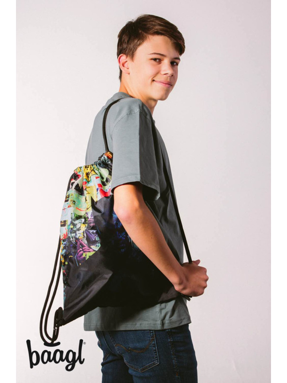 BAAGL  BAAGL 3 SET Skate Batman Comics: Rucksack, Etui, Beutel