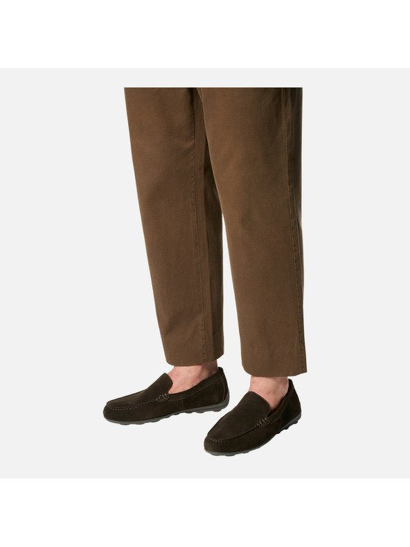 Geox Dunkelbraune Herren Mokassins Geox Spherica EC16