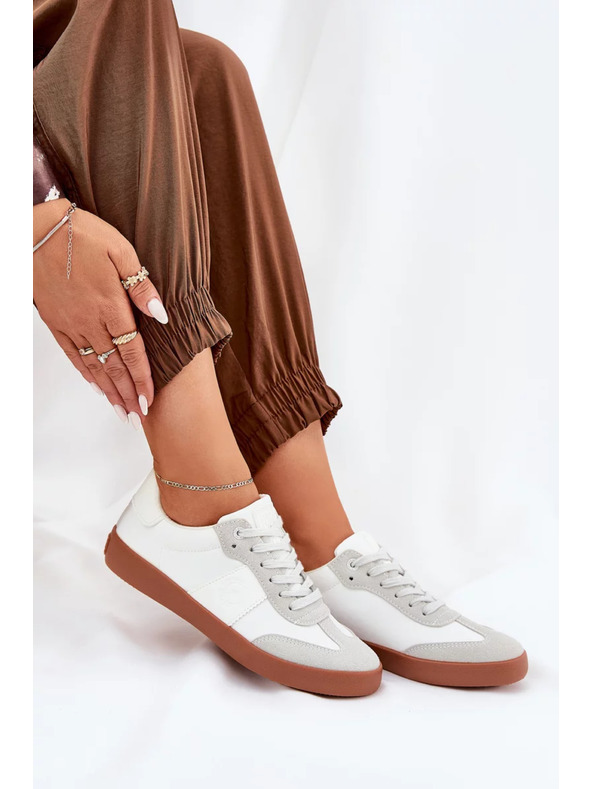 BIG STAR SHOES Damen Stoff Sneaker Big Star – weiß-grau