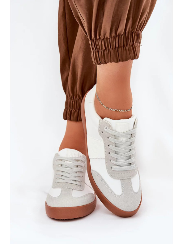 BIG STAR SHOES Damen Stoff Sneaker Big Star – weiß-grau