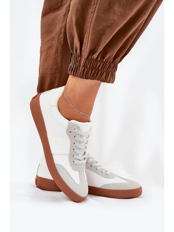 BIG STAR SHOES Damen Stoff Sneaker Big Star – weiß-grau