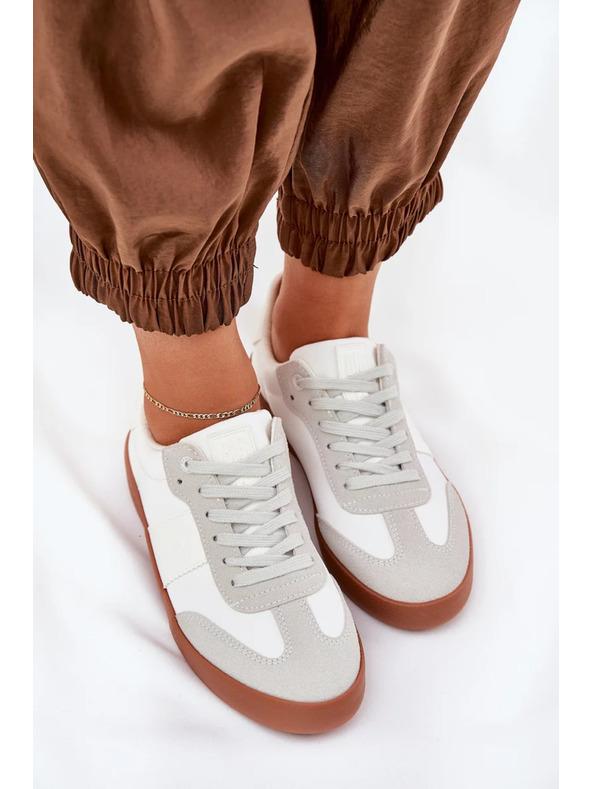 BIG STAR SHOES Damen Stoff Sneaker Big Star – weiß-grau