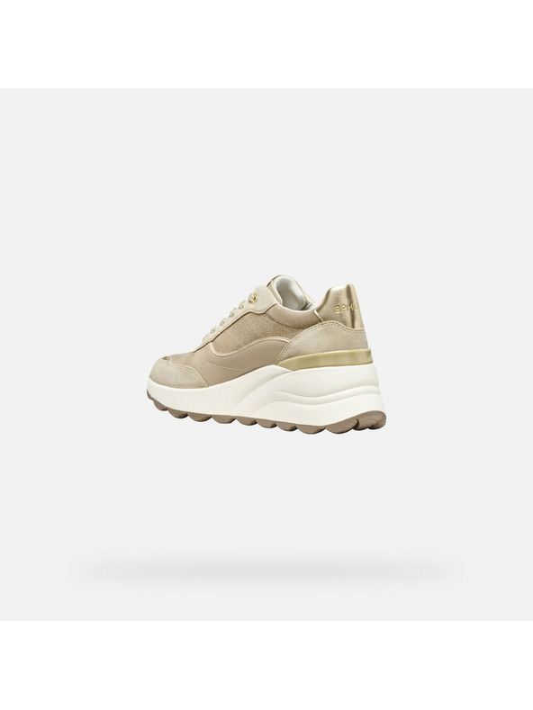 Geox Cremefarbene Damen-Turnschuhe Geox Spherica EC13