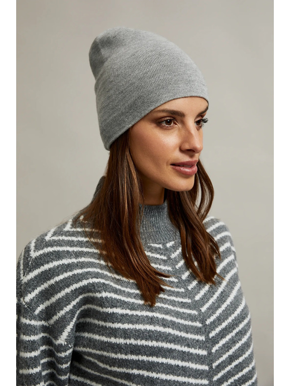 Moodo Graue Damenmütze