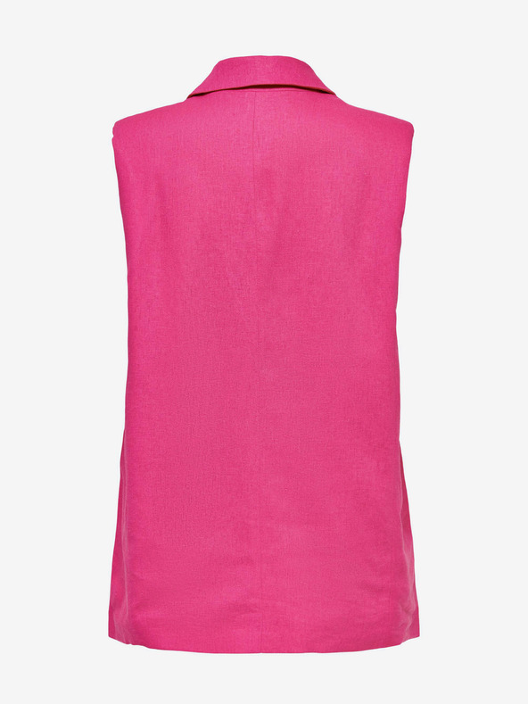 ONLY Dunkelrosa Damen Leinenweste ONLY Caro