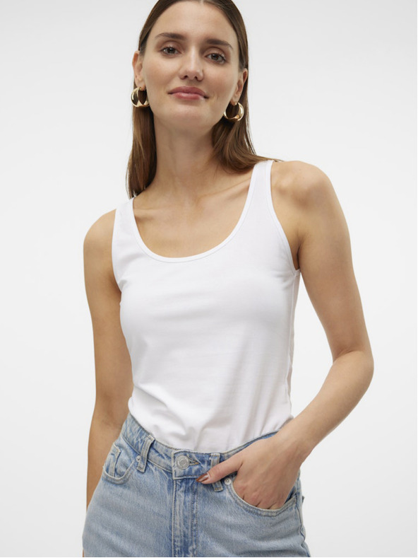Vero Moda Weißes Vero Moda Lulu Damen-Tank-Top