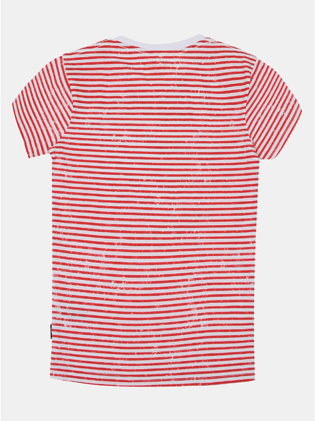 Sam 73 Rot-weißes gestreiftes Kinder-T-Shirt SAM 73