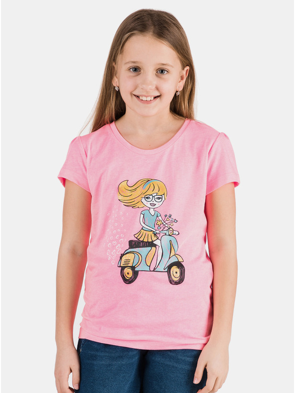 Sam 73 Rosa Mädchen-T-Shirt mit Aufdruck SAM 73 Aldiaro