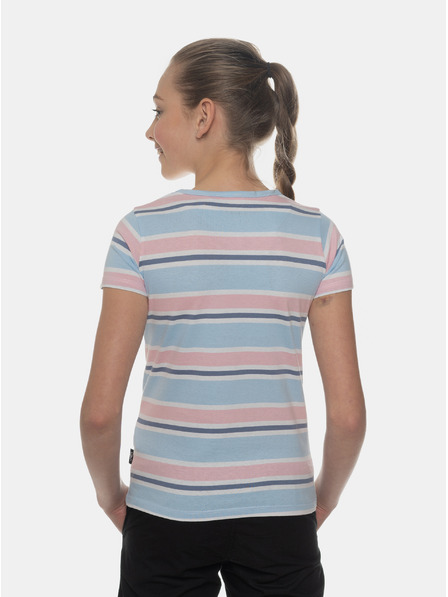 Sam 73 Hellblaues gestreiftes Mädchen-T-Shirt SAM 73