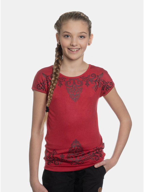 Sam 73 Rotes bedrucktes Mädchen-T-Shirt SAM 73
