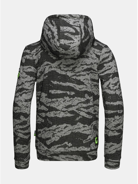 Sam 73 Graue gemusterte Jungen-Kapuzenjacke SAM 73