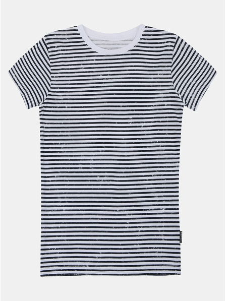 Sam 73 Schwarz-weiß gestreiftes Kinder-T-Shirt SAM 73