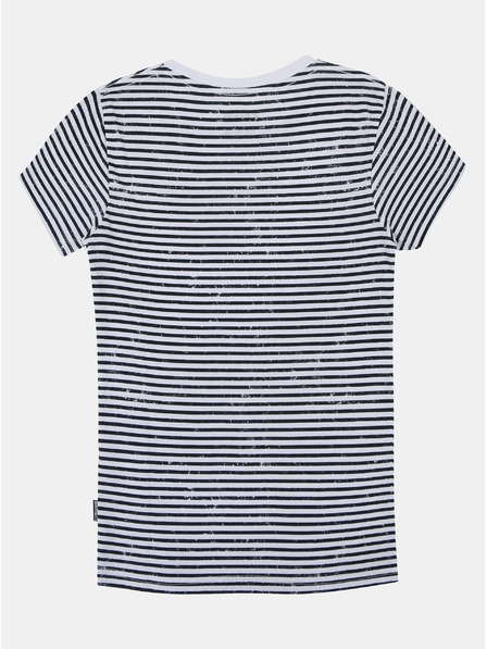 Sam 73 Schwarz-weiß gestreiftes Kinder-T-Shirt SAM 73