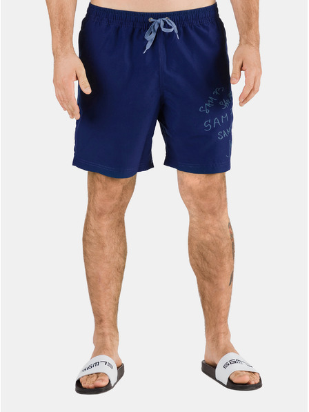 Sam 73 Blaue bedruckte Badeshorts für Herren SAM 73