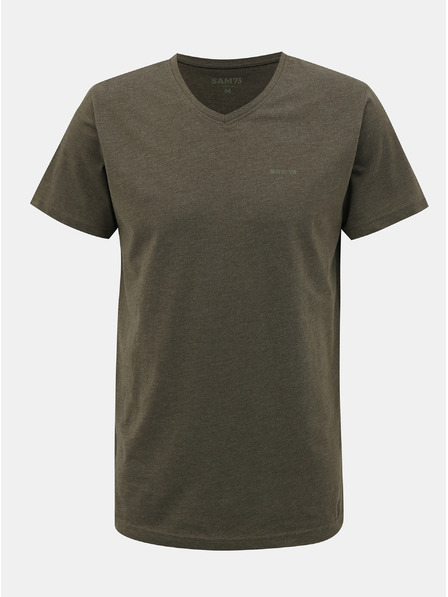 Sam 73 Khaki Basic-T-Shirt für Herren SAM 73
