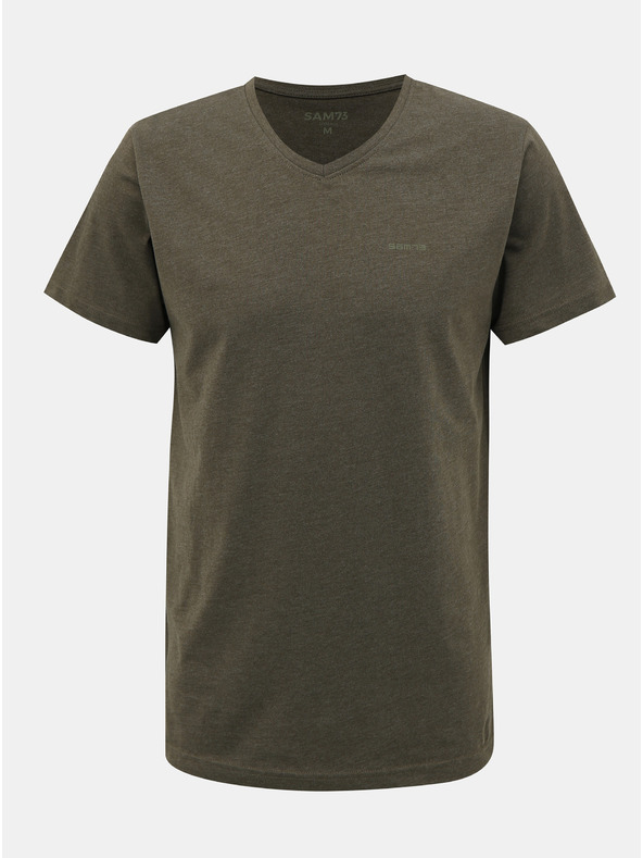 Sam 73 Khaki Basic-T-Shirt für Herren SAM 73