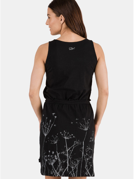 Sam 73 Schwarzes Kleid mit Aufdruck SAM 73