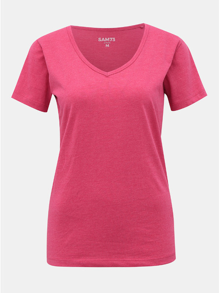 Sam 73 Rosa Basic-T-Shirt für Damen SAM 73