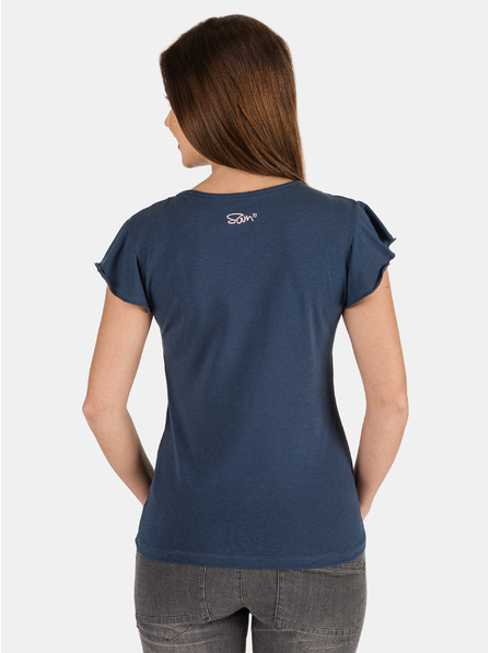 Sam 73 Dunkelblau Damen-T-Shirt mit Aufdruck SAM 73 Lepsa