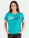 Sam 73 Türkises Damen-T-Shirt mit Aufdruck SAM 73