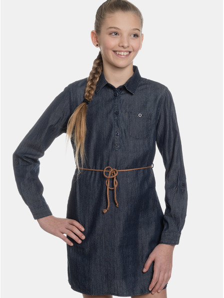 Sam 73 Dunkelblau Mädchen-Hemdkleid SAM 73