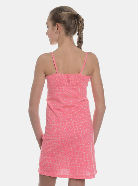 Sam 73 Rosa gemusterte Mädchen-Kleid SAM 73