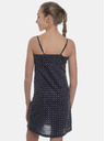Sam 73 Dunkelblau gemusterte Mädchen-Kleid SAM 73