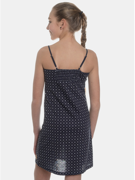 Sam 73 Dunkelblau gemusterte Mädchen-Kleid SAM 73
