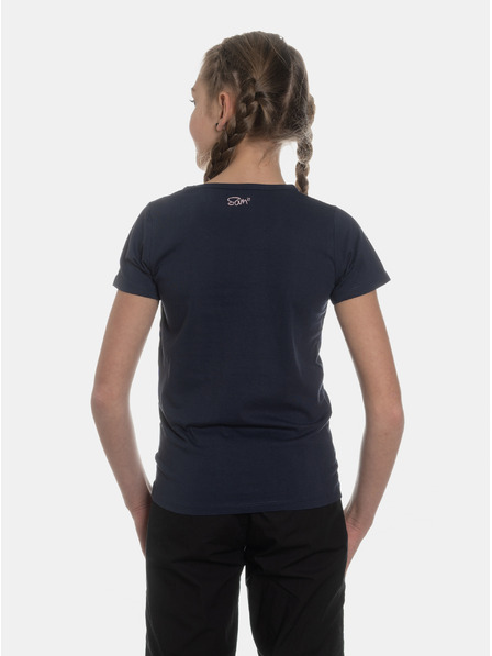 Sam 73 Dunkelblau Mädchen-T-Shirt mit Aufdruck SAM 73