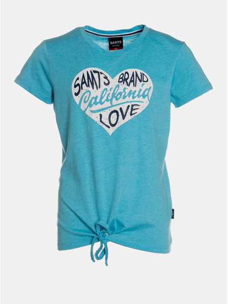 Sam 73 Blaues Mädchen-Shirt mit Print SAM 73