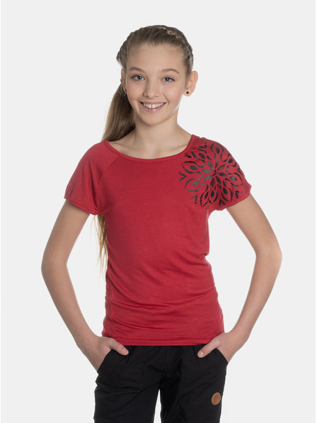 Sam 73 Rotes bedrucktes Mädchen-T-Shirt SAM 73