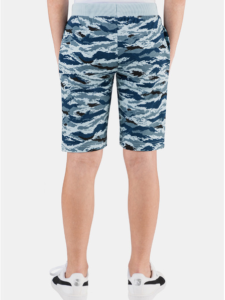 Sam 73 Blaue gemusterte Jungen-Shorts SAM 73